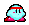 Kirby's stance, cyan palette
