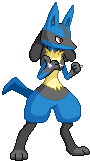 Lucario's stance